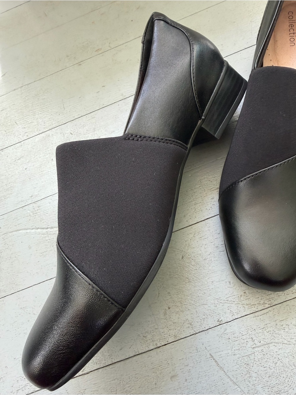 NEW Clarks Juliet Gem Slip-On Black Leather 10 - Picture 2 of 6
